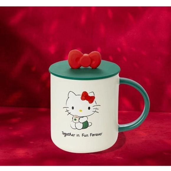 STARBUCKS HELLO KITTY Ceramic Mug 16 FL. OZ. 2025 Christmas Holiday Collectibles - Picture 1 of 6